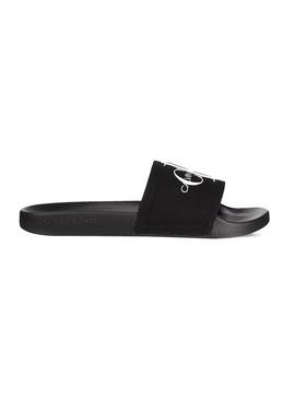 Chanclas Calvin Klein Slide Monogram Negro Hombre