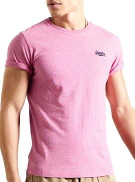 Camiseta Superdry Ol Vintage Rosa Para Hombre