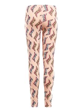 Leggings Adidas Allover Print Rosa Claro Para Niña