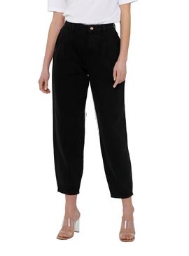 Pantalon Vaquero Only Verna Balloon Negro Mujer