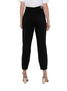 Pantalon Vaquero Only Verna Balloon Negro Mujer