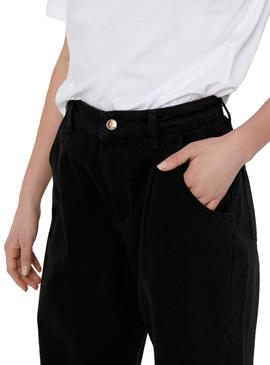 Pantalon Vaquero Only Verna Balloon Negro Mujer