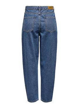 Pantalón Vaquero Only Liva Slouchy Azul Para Mujer