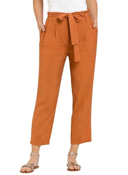 recoger Iniciar sesión Incesante Pantalón Naf Naf Paperbag Naranja Mujer