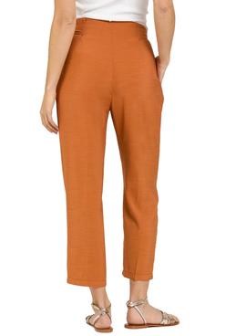 Pantalón Naf Naf Paperbag Naranja Mujer