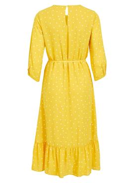 Vestido Vila Vidotties Amarillo Para Mujer
