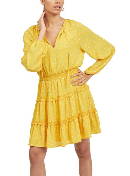 Vestido Vila Vidotties Amarillo para Mujer