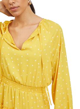 Vestido Vila Vidotties Amarillo para Mujer