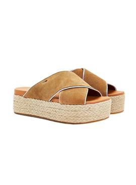 Sandalias Tommy Jeans Essential Marrón Para Mujer