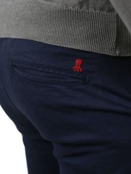 Pantalón Chino El Pulpo Satén Marino Para Hombre