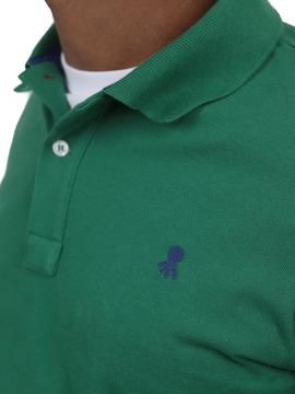 Polo El Pulpo Básico Logo Bordado Verde Hombre