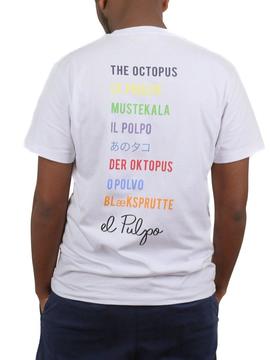 Camiseta El Pulpo Octopus Blanco Para Hombre