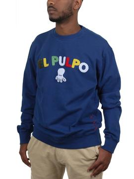 Sudadera El Pulpo Towel Azul Para Hombre