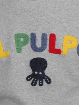 Sudadera El Pulpo Towel Gris Para Hombre