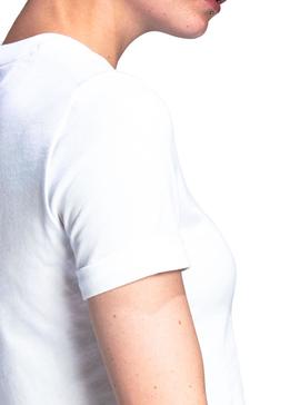 Camiseta Adidas Crop Top Blanco Para Mujer 