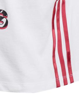 Camiseta Adidas Crop Tee Blanco Para Niña