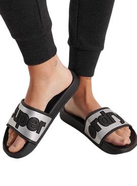 Chanclas Superdry Eva Negro Para Mujer