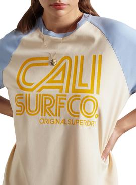 Vestido Superdry Cali Supf Amarillo Para Mujer