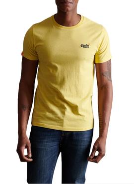 Camiseta Superdry Ol Vintage Amarillo Para Hombre