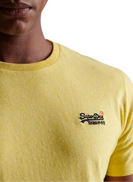 Camiseta Superdry Ol Vintage Amarillo Para Hombre