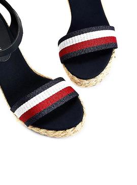 Sandalias Tommy Hilfiger Shimmery Marino Mujer