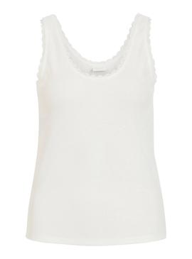 Camiseta Vila Vibania Blanco Para Mujer