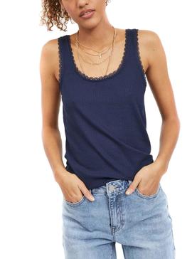 Camiseta Vila Vibania Azul Marino Para Mujer