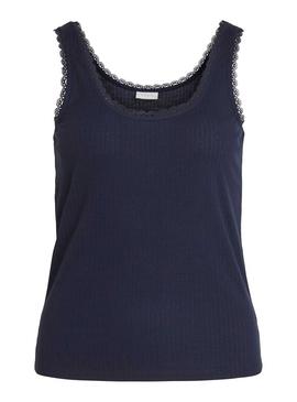 Camiseta Vila Vibania Azul Marino Para Mujer