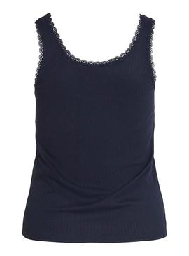 Camiseta Vila Vibania Azul Marino Para Mujer