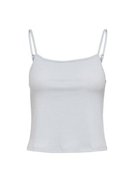 Top Only Larra Cropped Singlet Azul Para Mujer