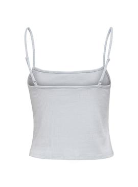 Top Only Larra Cropped Singlet Azul Para Mujer