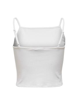 Top Only Larra Cropped Blanco Para Mujer