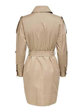 Gabardina Only Miria Coat Beige Para Mujer