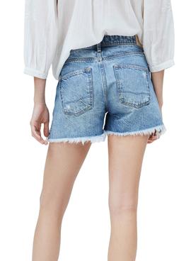 Short Pepe Jeans Thrasher Azul Para Mujer