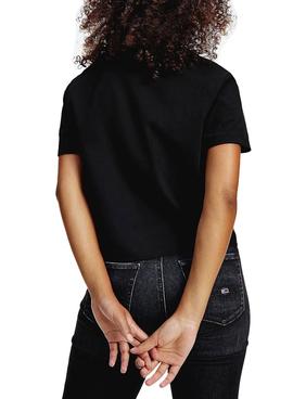 Camiseta Tommy Jeans Badge Negro Para Mujer
