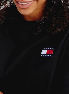 Camiseta Tommy Jeans Badge Negro Para Mujer