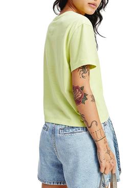 Camiseta Tommy Jeans Badge Verde Para Mujer