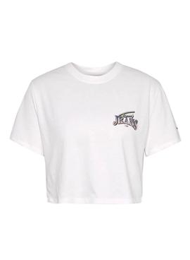 Camiseta Tommy Jeans Super Crop Blanco Mujer