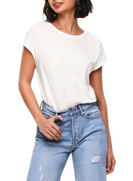 Camiseta Only Ama Life Blanco Para Mujer