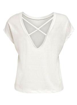 Camiseta Only Ama Life Blanco Para Mujer