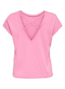 Camiseta Only Ama Life Rosa Para Mujer