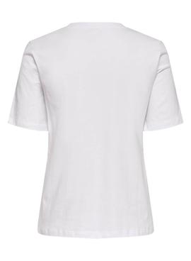 Camiseta Only Iris Life Blanco Para Mujer