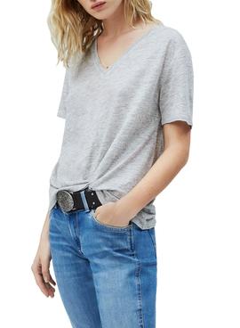 Camiseta Pepe Jeans Daphne Gris Para Mujer