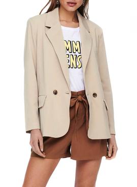 Blazer Only Ivy Oversized Beige Para Mujer 