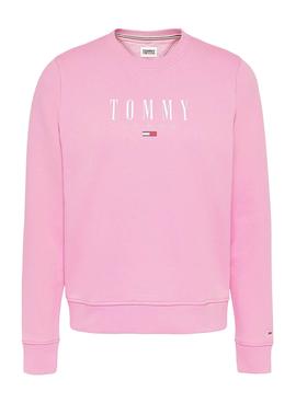 Sudadera Tommy Jeans Regular Rosa Para Mujer