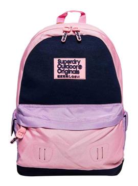 Mochila Superdry Colourblock Montana Rosa Mujer