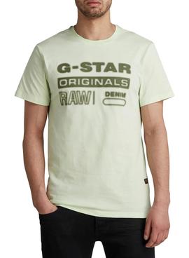 Camiseta G-Star Originals Verde Para Hombre