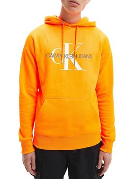 Sudadera Calvin Klein Monogram Reg Naranja Hombre