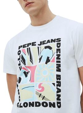 Camiseta Pepe Jeans Mac Blanco Para Hombre 