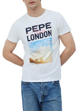 Camiseta Pepe Jeans Manu Blanco Para Hombre